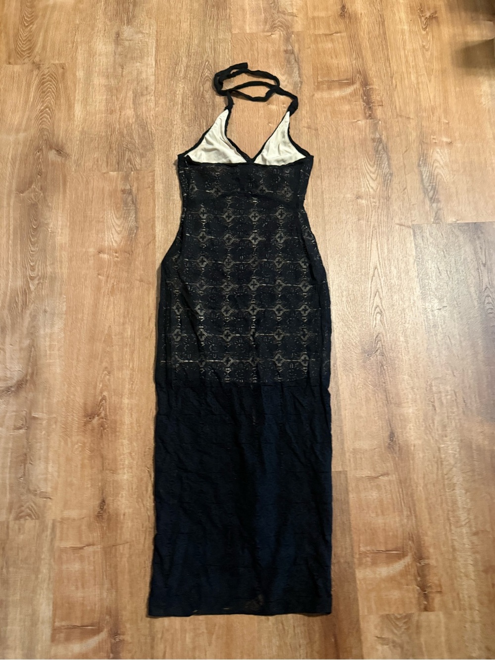 Guess Black Lace Halter Maxi Dress - Picture 5 of 6